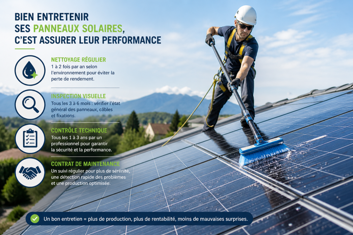 entretien panneau solaire