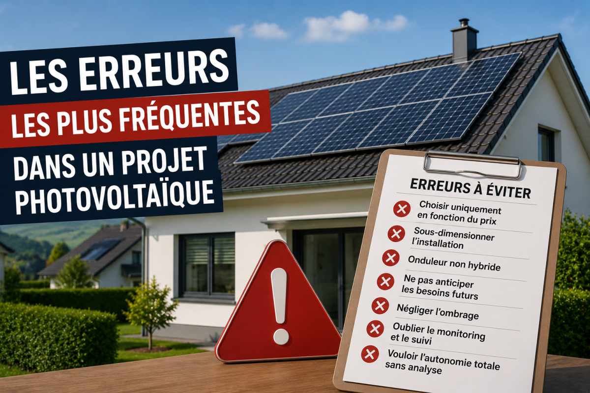  Les erreurs les plus fréquentes dans un projet photovoltaïque 