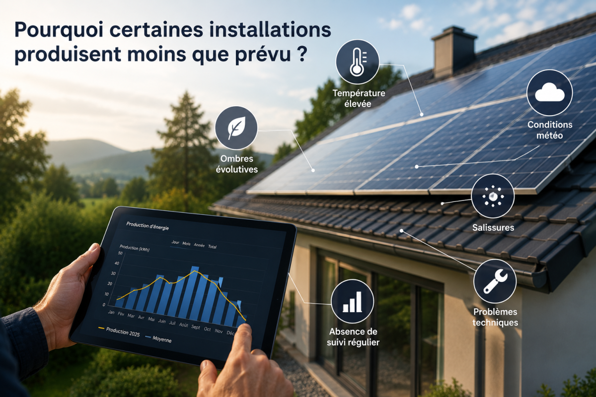  Pourquoi certaines installations photovoltaïques produisent-elles moins que prévu ? 